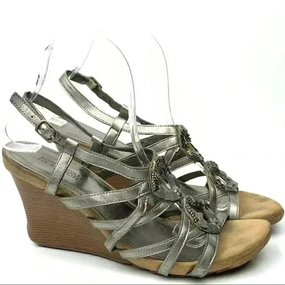 Kenneth Cole reaction sandals sz 8 leather wedges - Picture 12 of 12